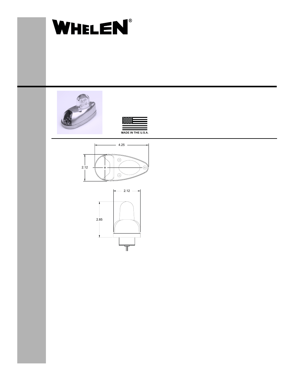 Whelen 7094601 User Manual | 2 pages