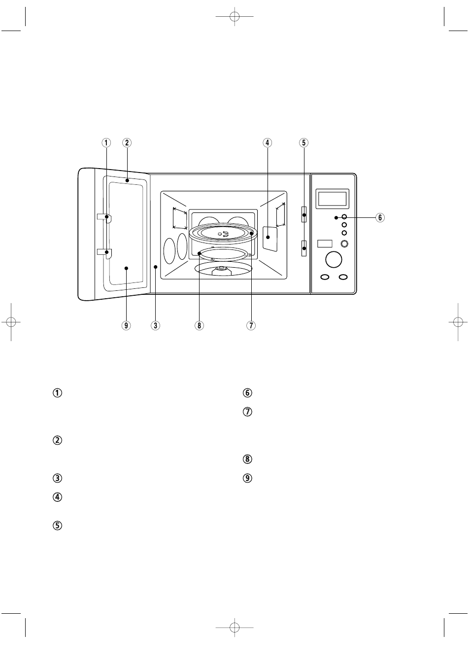 Features diagram | Daewoo KOR-634R User Manual | Page 6 / 15