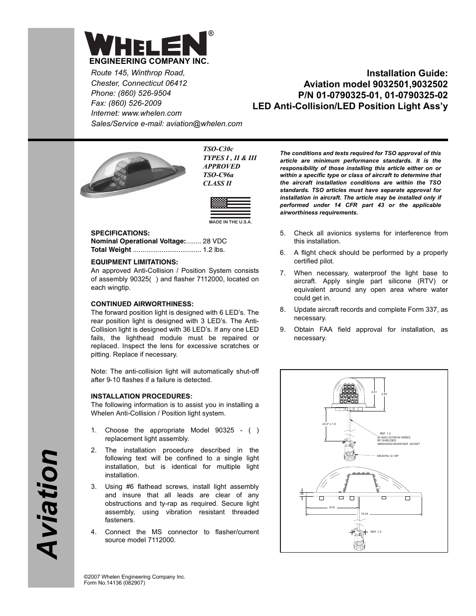 Whelen 9032501 User Manual | 2 pages