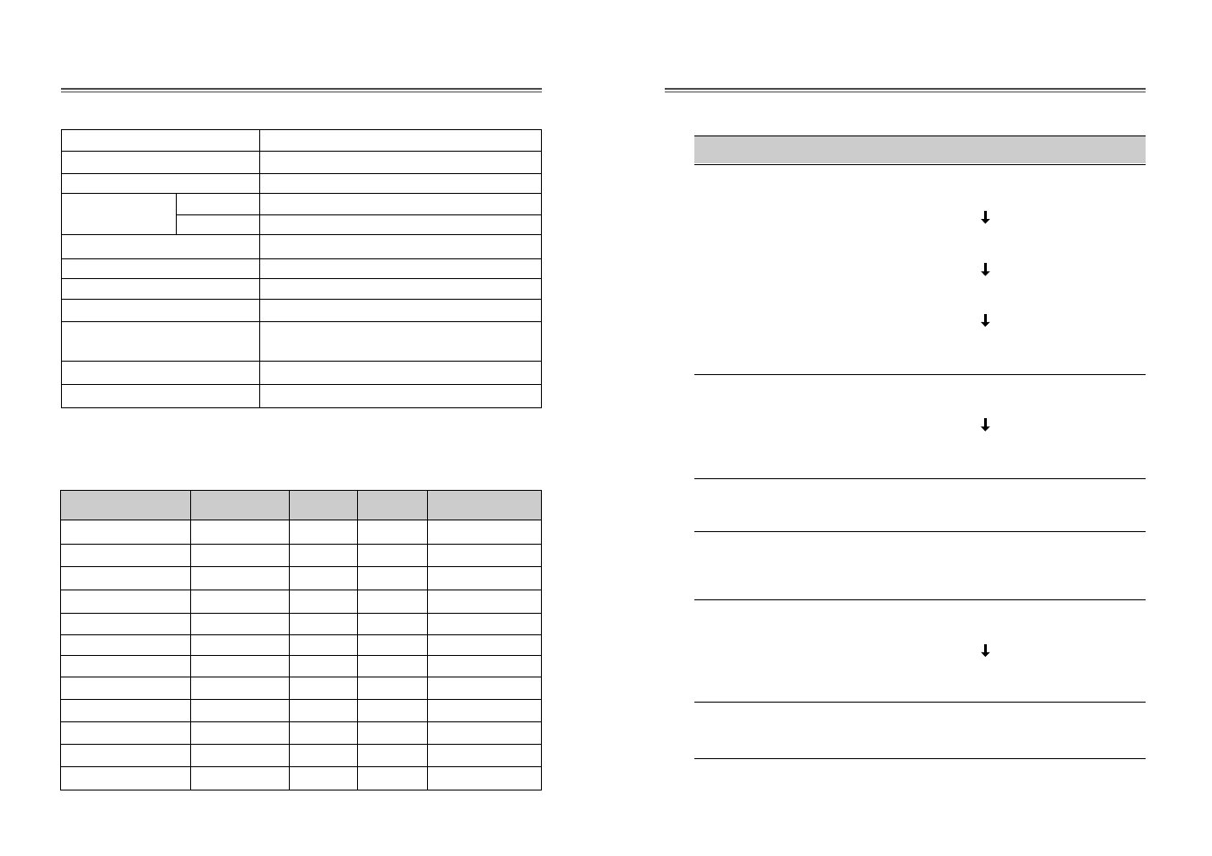 Technische daten, Sync-wertetabelle, Fehlerbehebung | Daewoo 103FH User Manual | Page 26 / 35