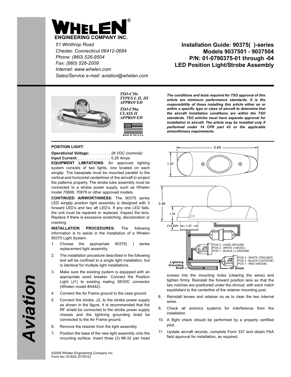 Whelen 9037501 User Manual | 2 pages