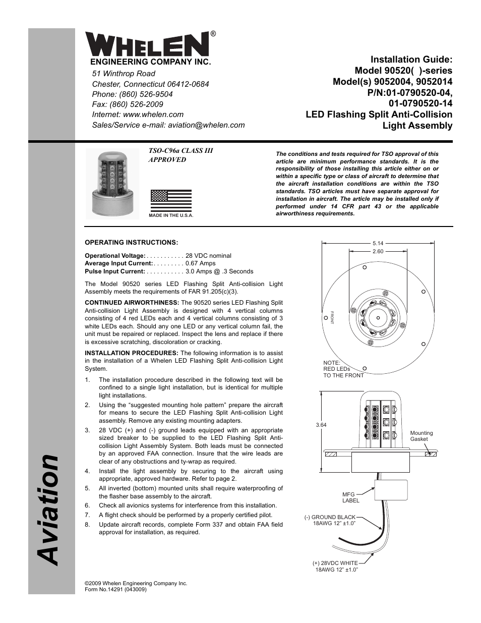 Whelen 9052004 User Manual | 2 pages