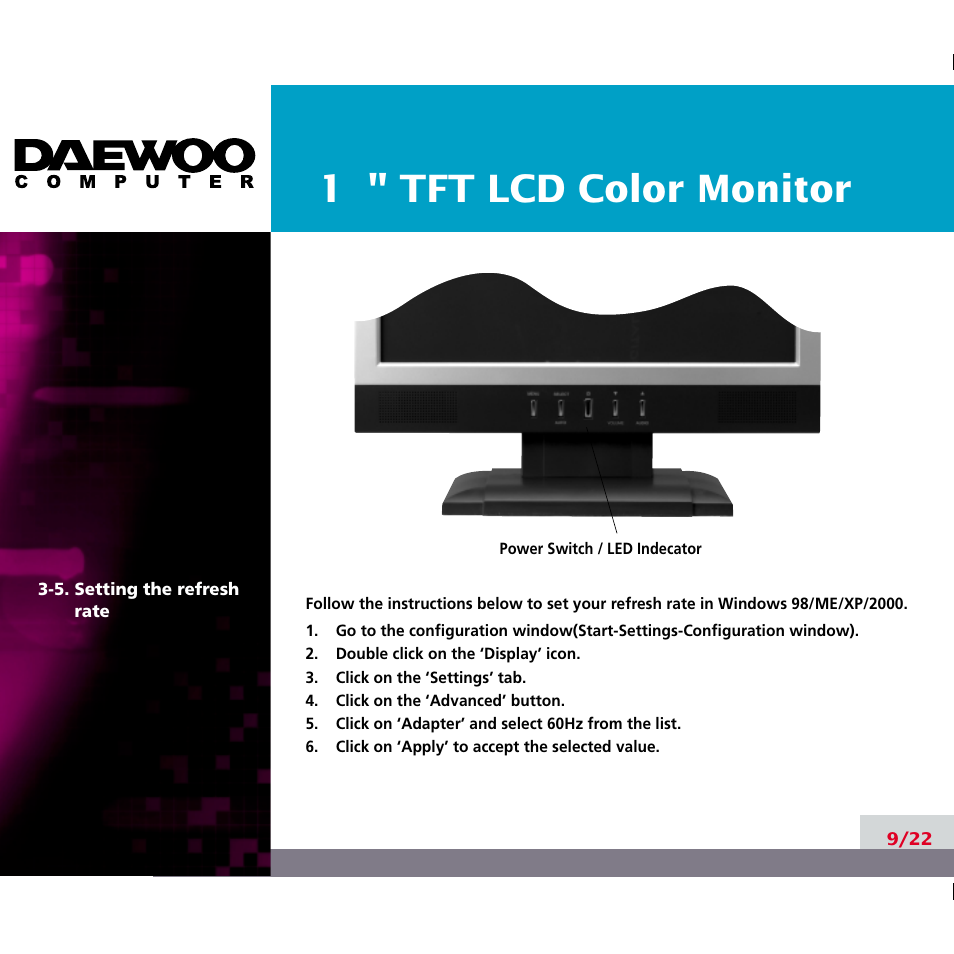 Daewoo F227B User Manual | Page 12 / 25