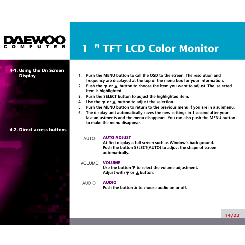 Daewoo F227B User Manual | Page 17 / 25