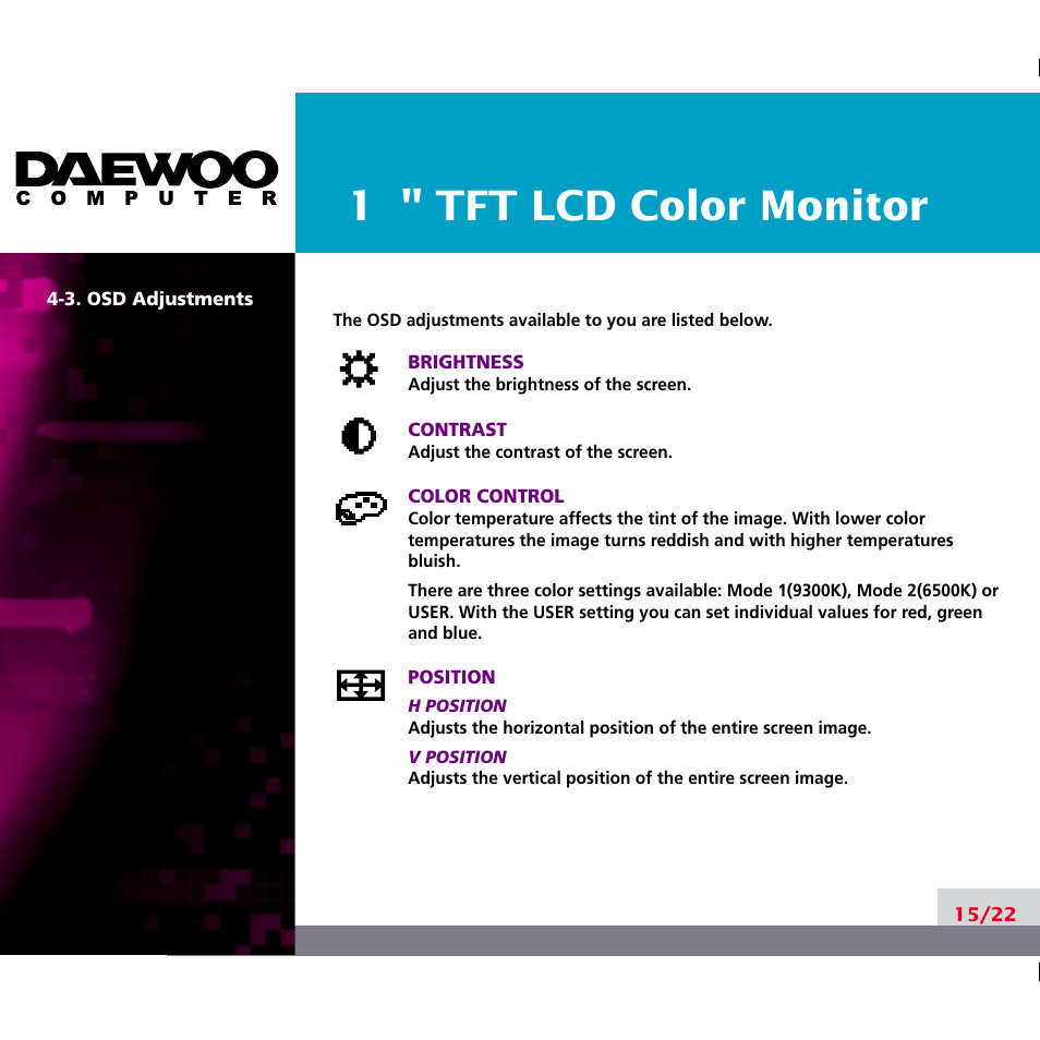 Daewoo F227B User Manual | Page 18 / 25