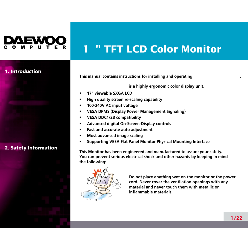 Daewoo F227B User Manual | Page 4 / 25