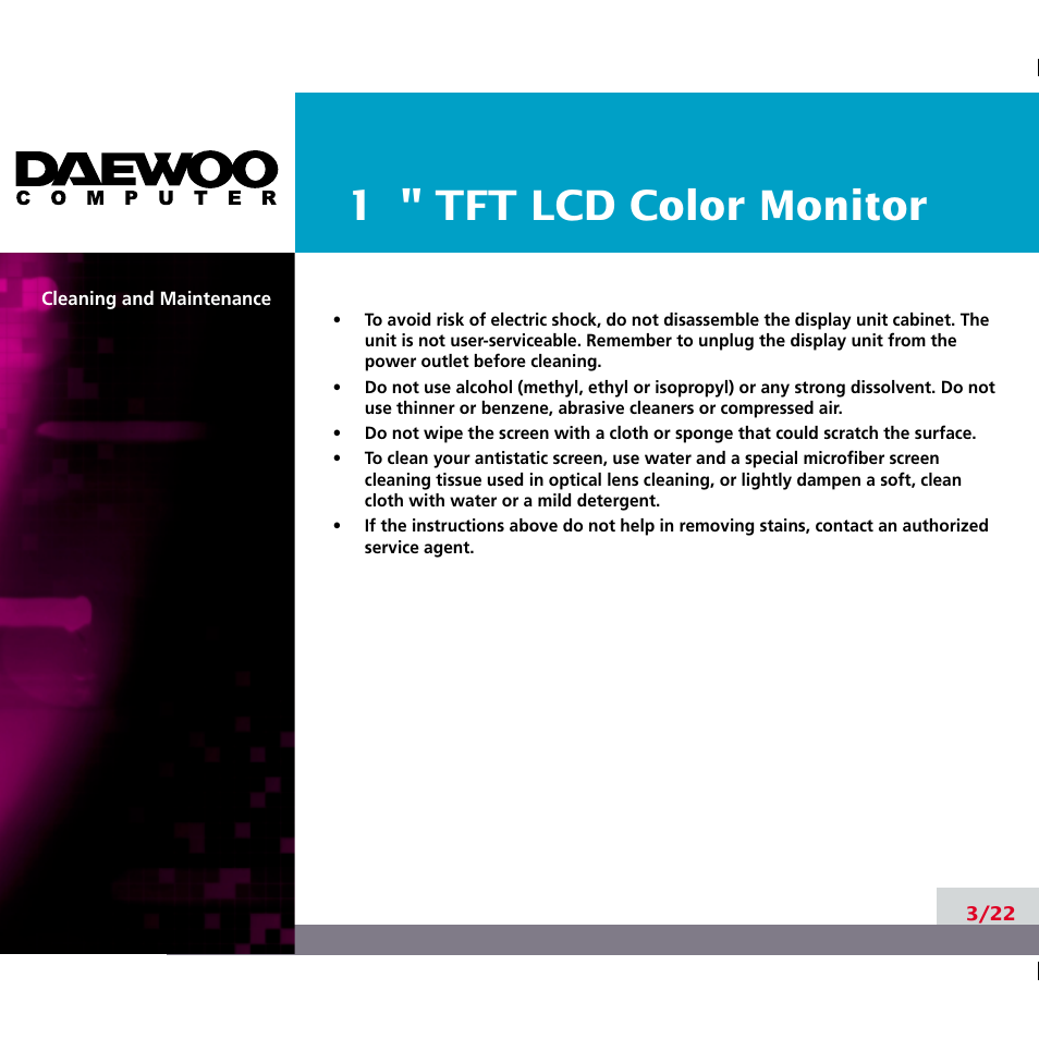 Daewoo F227B User Manual | Page 6 / 25