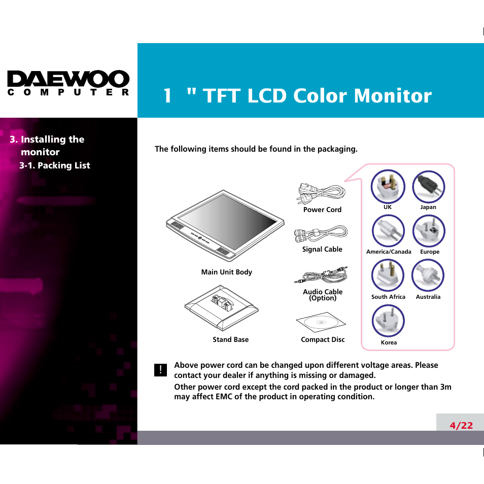 Daewoo F227B User Manual | Page 7 / 25