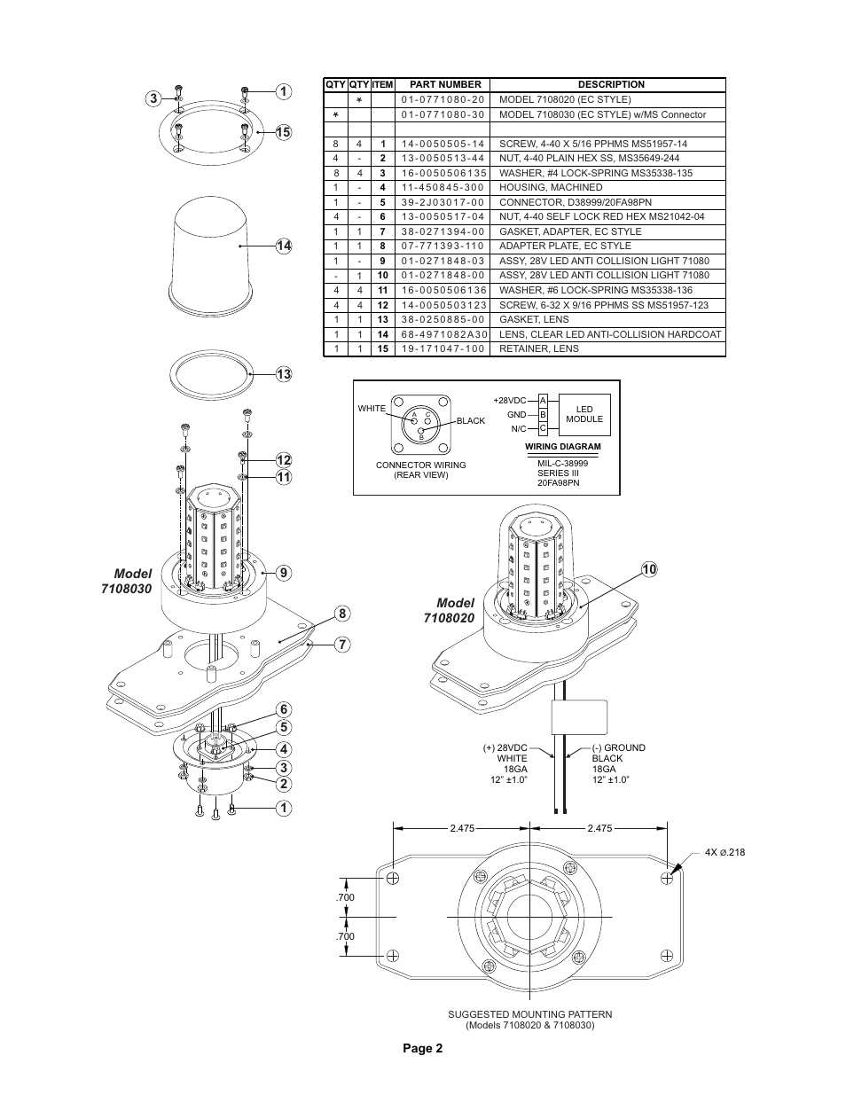 Whelen 7108020 User Manual | Page 2 / 2