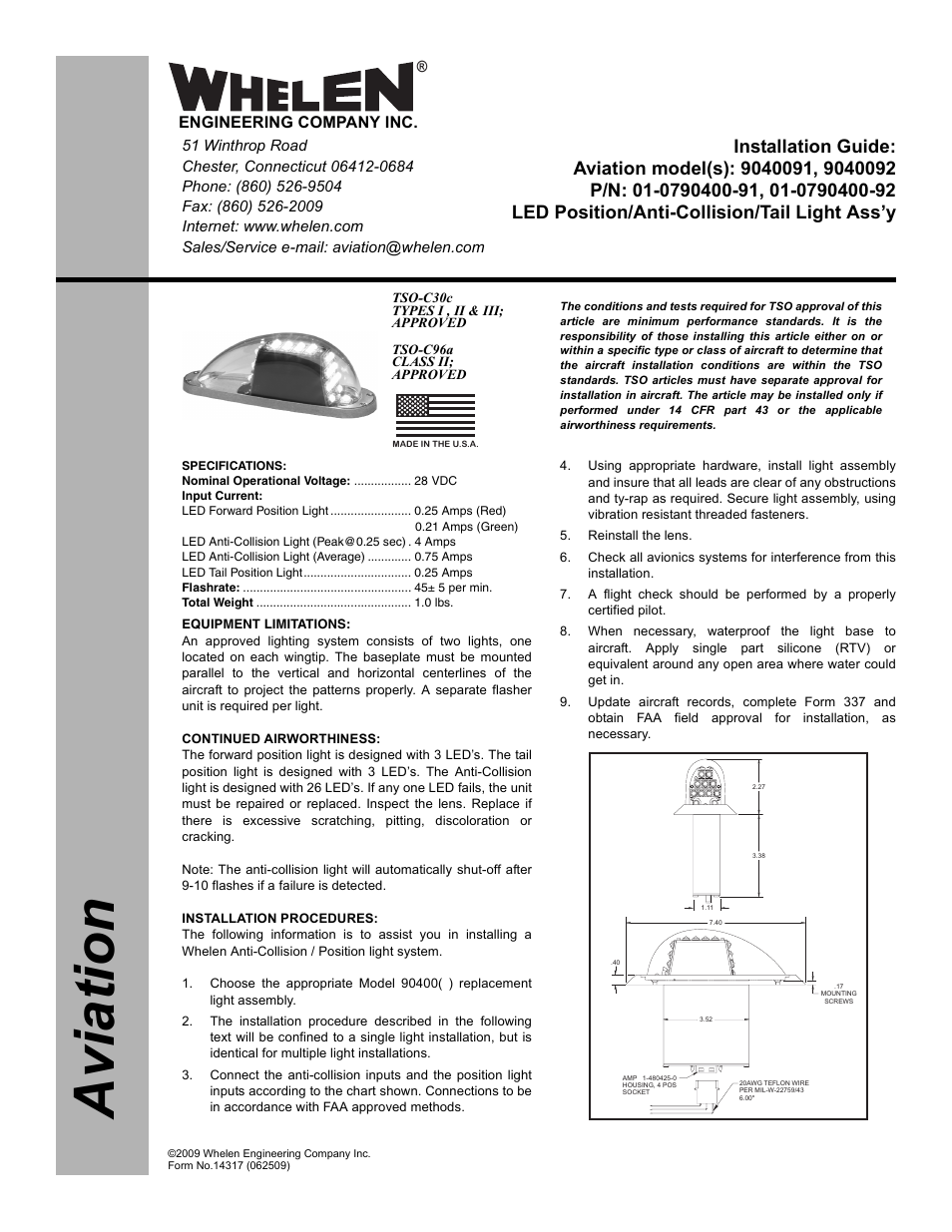 Whelen 9040091 User Manual | 2 pages