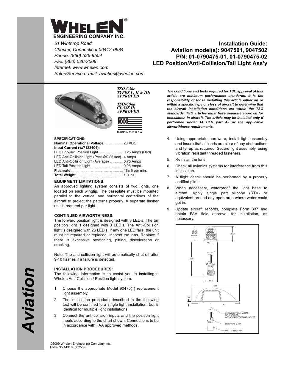 Whelen 9047501 User Manual | 2 pages