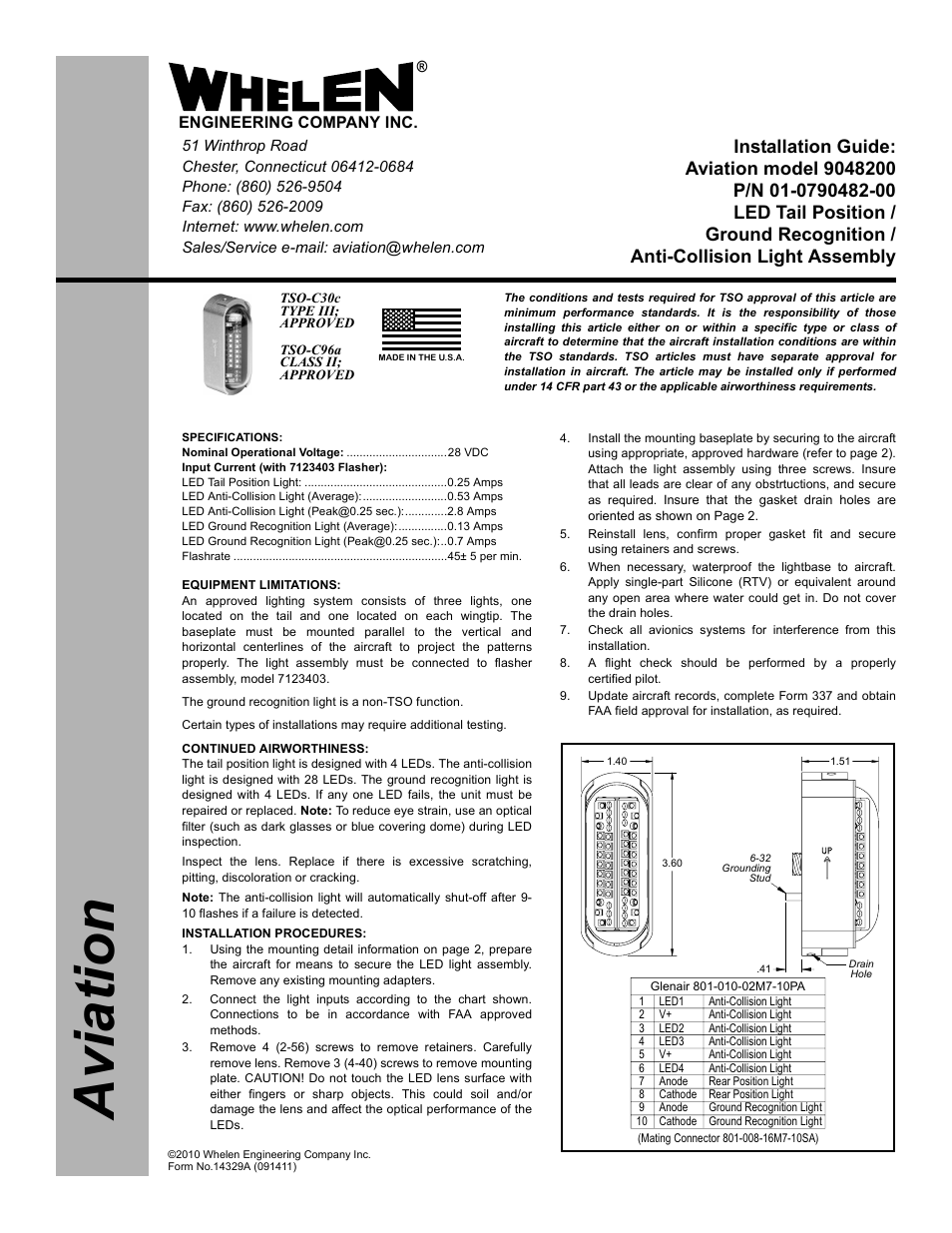 Whelen 9048200 User Manual | 2 pages