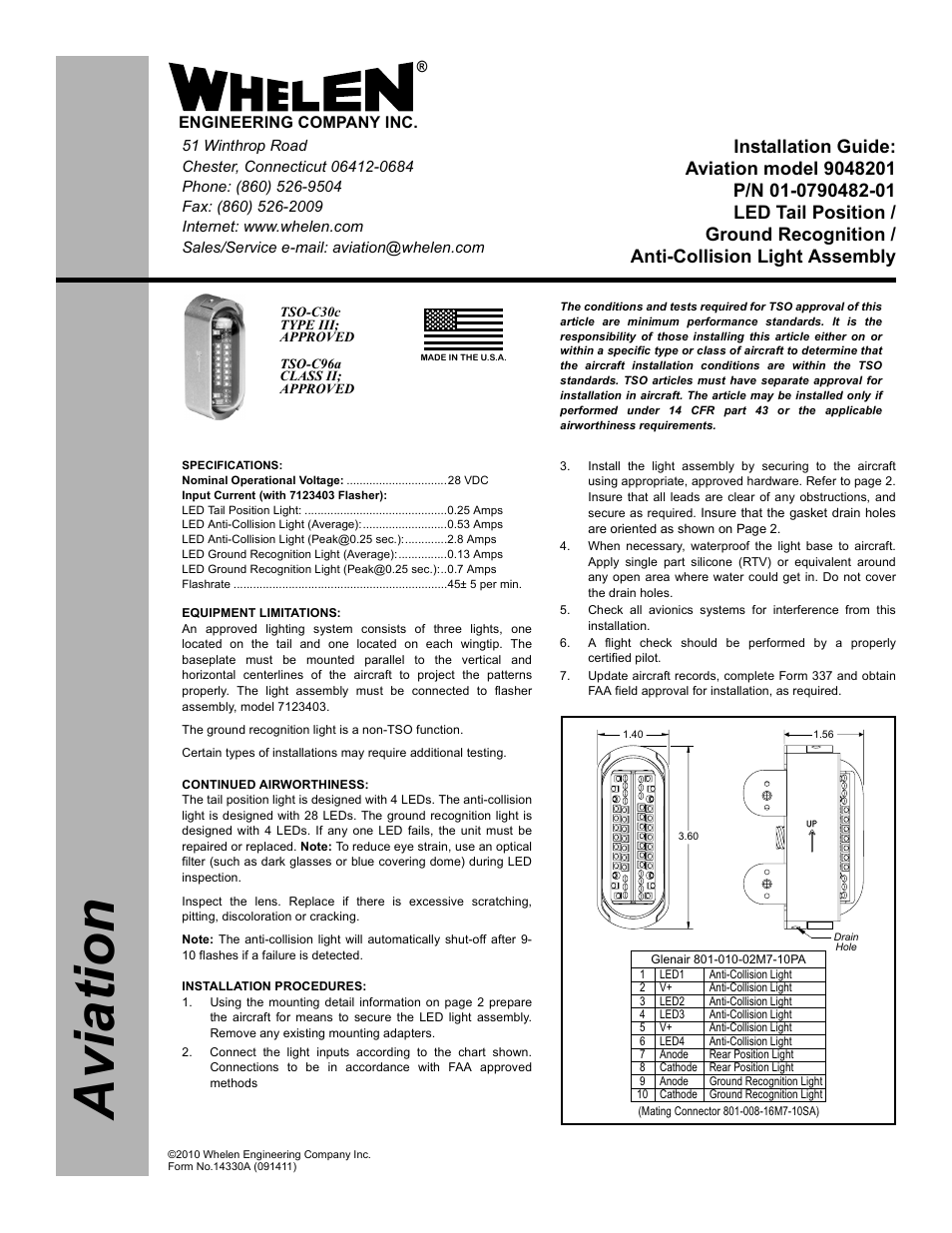 Whelen 9048201 User Manual | 2 pages