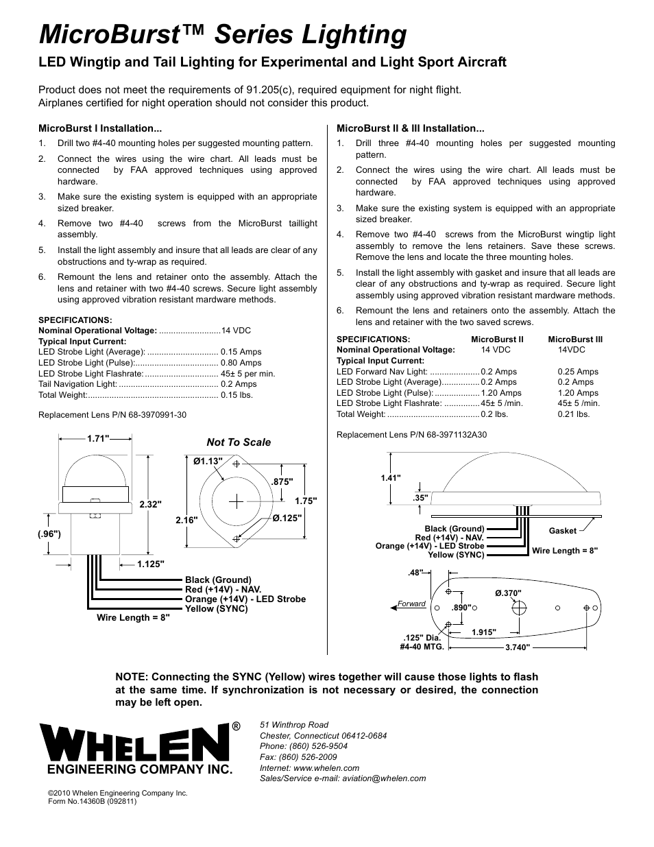 Whelen MicroBurst Series User Manual | 1 page