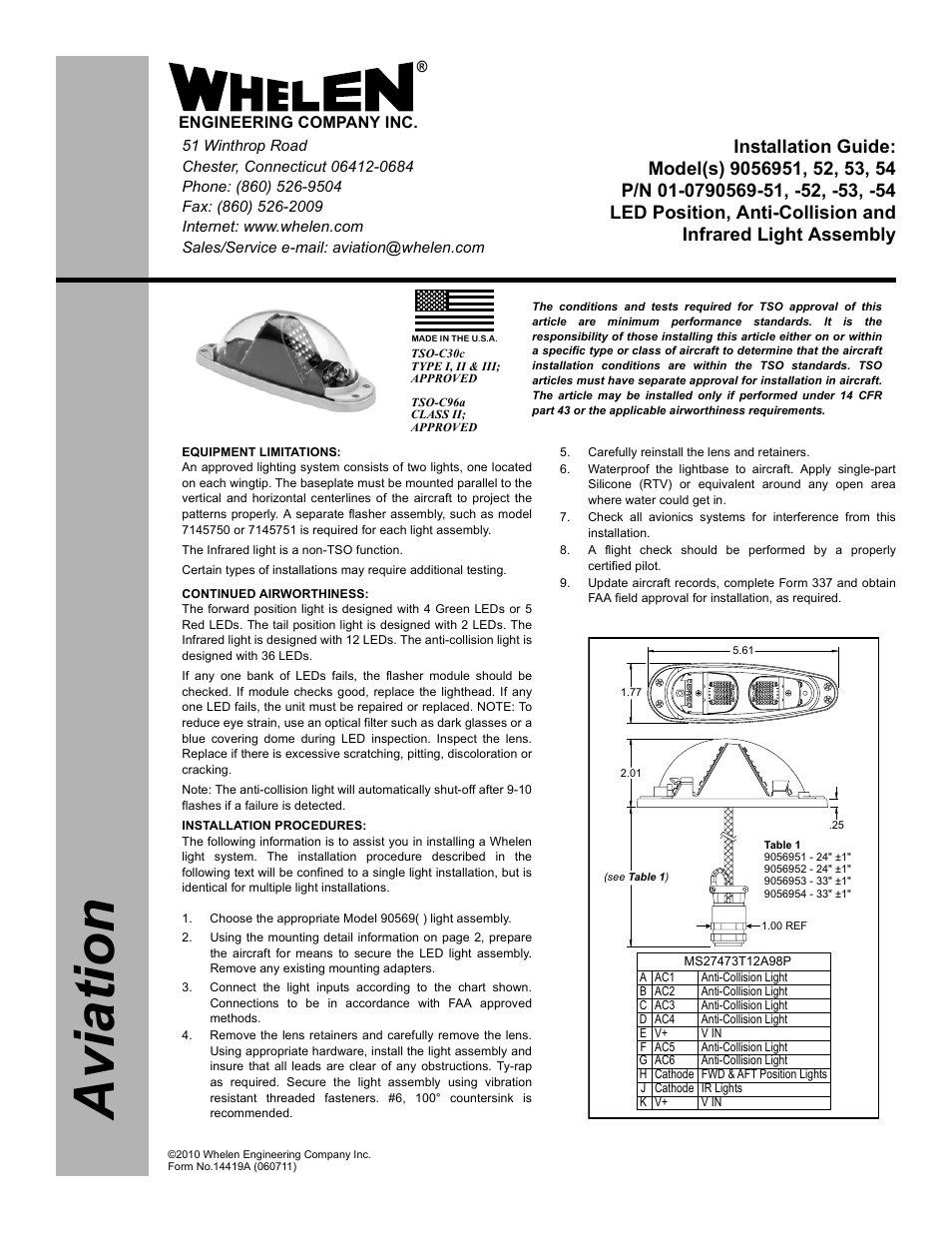 Whelen 9056951 User Manual | 2 pages