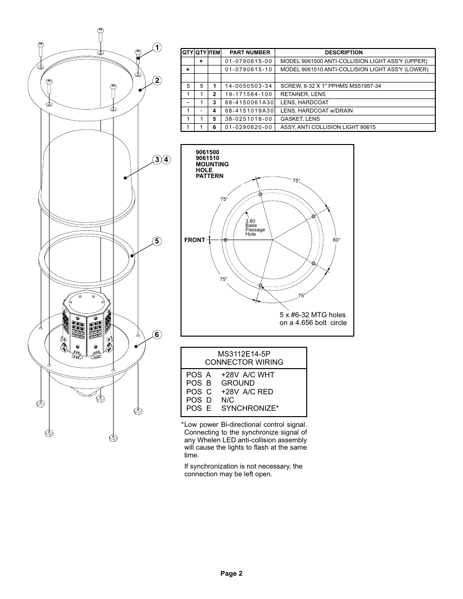 Whelen 9061500 User Manual | Page 2 / 2