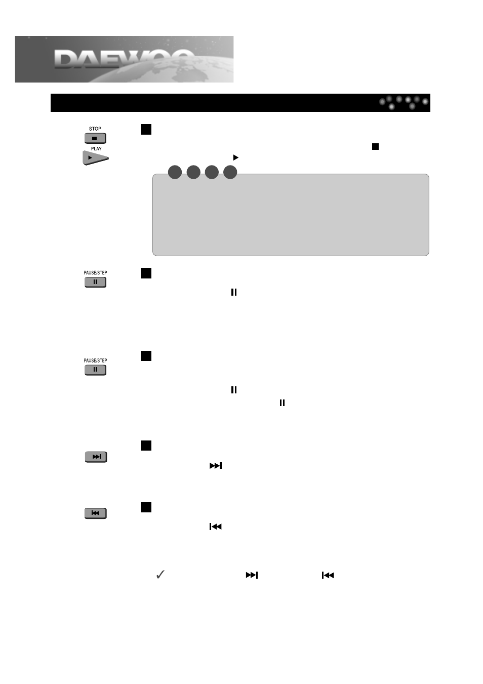 Special playback | Daewoo DDT-21H9 S User Manual | Page 25 / 54