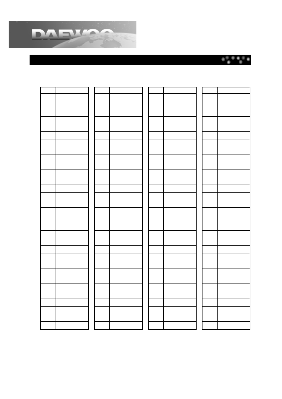 Table of language codes and their abbreviations, Initial settings | Daewoo DDT-21H9 S User Manual | Page 45 / 54