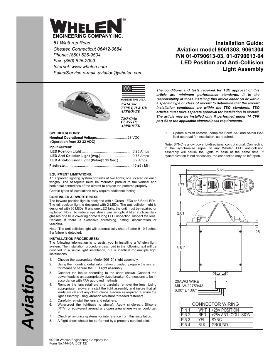 Whelen 9061303 User Manual | 2 pages