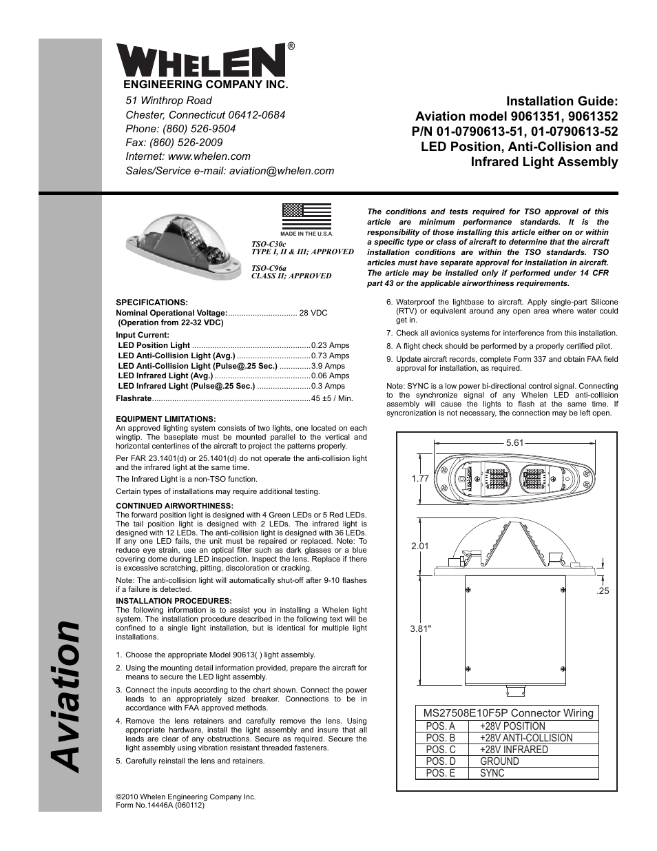 Whelen 9061351 User Manual | 2 pages