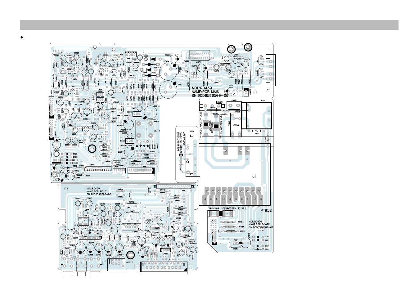 Printed circuit diagram | Daewoo RD-400 User Manual | Page 40 / 62