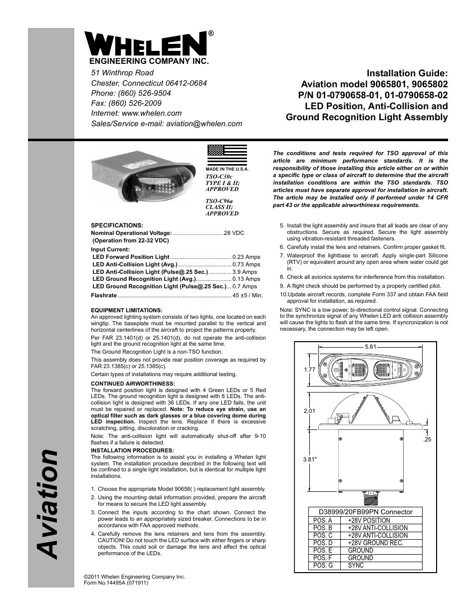 Whelen 9065801 User Manual | 2 pages