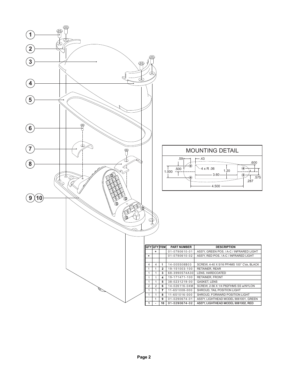 Whelen 9061001 User Manual | Page 2 / 2