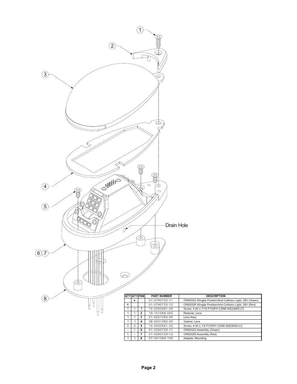 Page 2 | Whelen OR6502G User Manual | Page 2 / 2