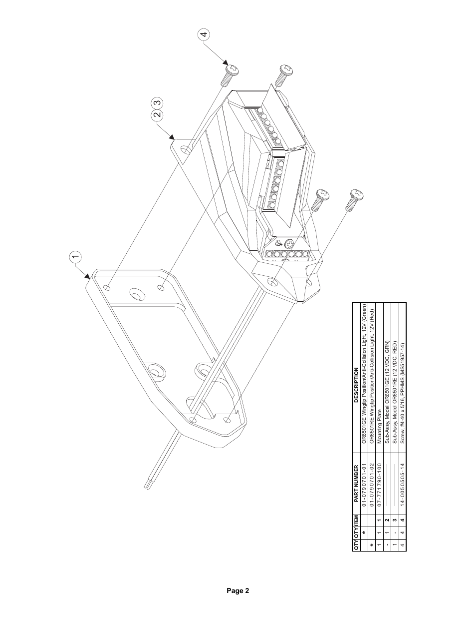 Whelen OR6501GE User Manual | Page 2 / 2