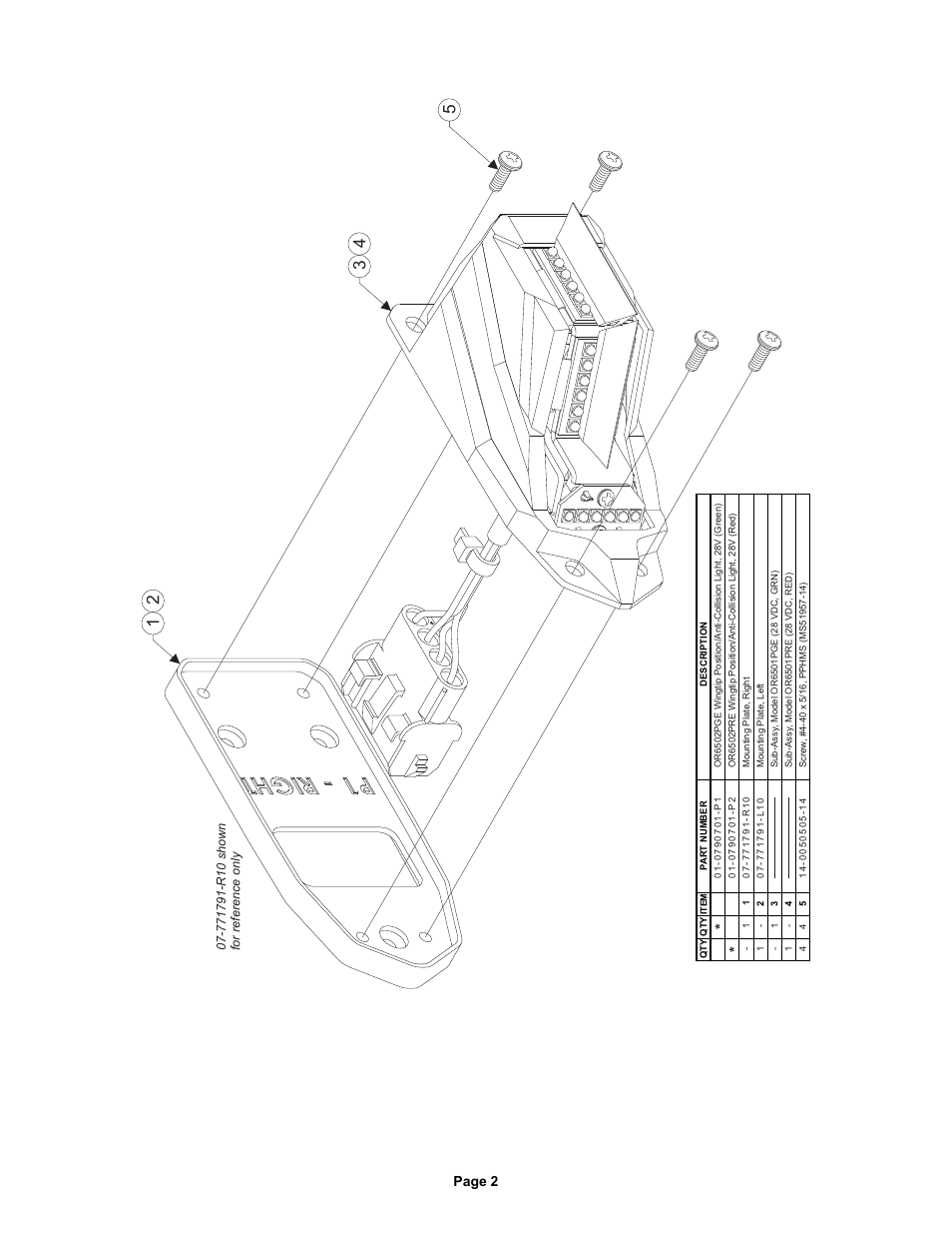 Page 2 | Whelen OR650PGE User Manual | Page 2 / 2