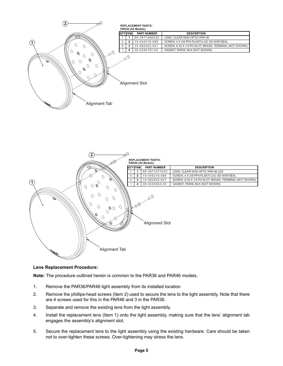 Whelen P36P1L User Manual | Page 5 / 5