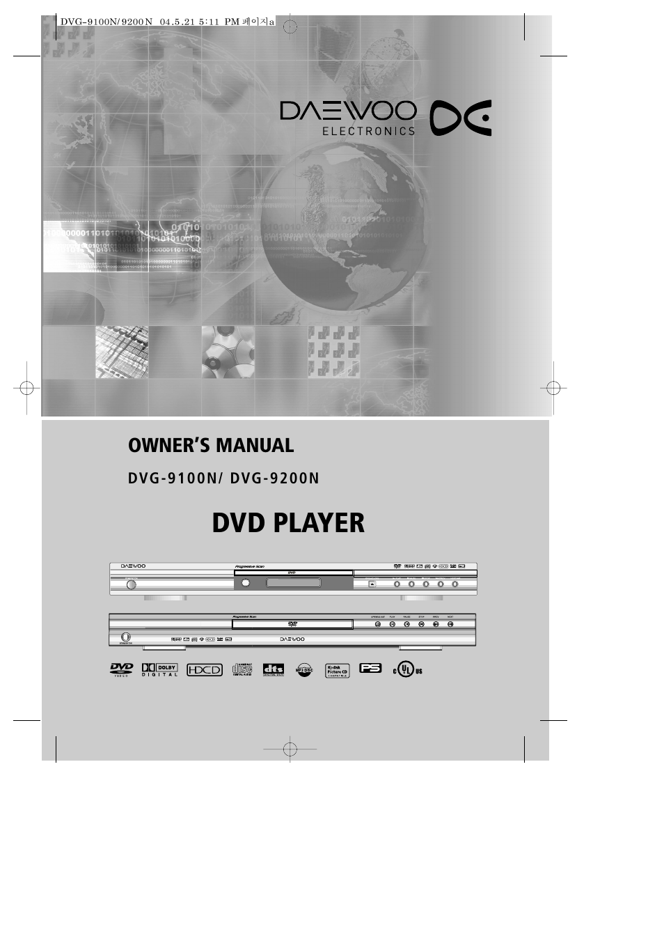 Daewoo DVG-9100N User Manual | 37 pages