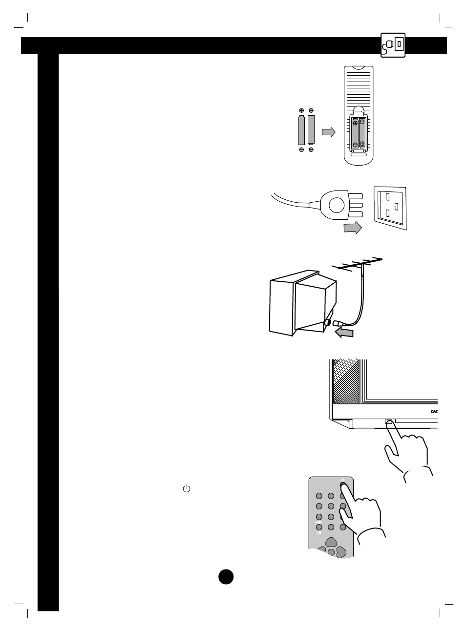 Before powering up | Daewoo DWP-28W2D User Manual | Page 5 / 19