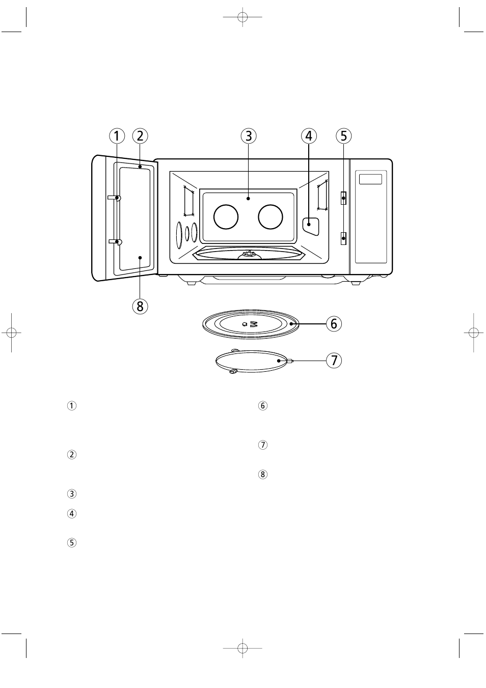 Features diagram | Daewoo KOR-1B4H User Manual | Page 7 / 28