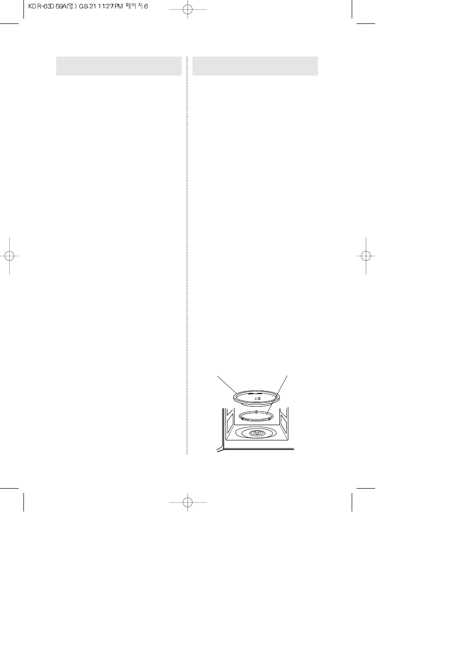 Installation care of your m.w.o | Daewoo KOR-63D59A User Manual | Page 7 / 16