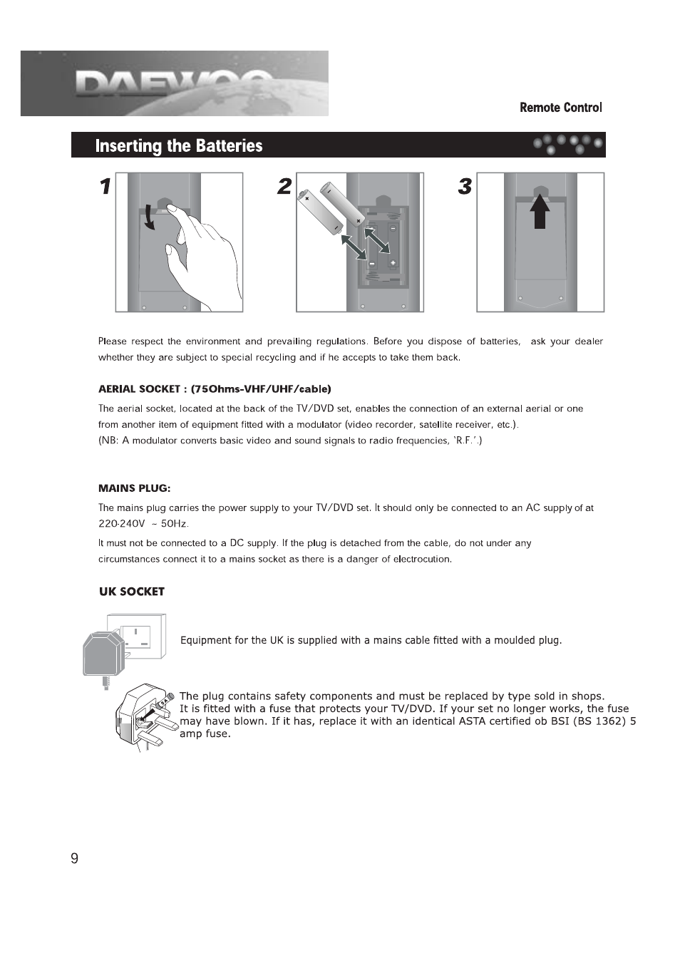 Daewoo DDT-14H9 S User Manual | Page 10 / 44