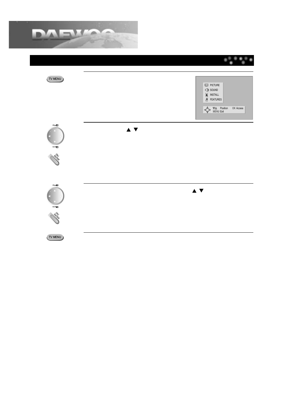 Setting tv | Daewoo DDT-14H9 S User Manual | Page 16 / 44