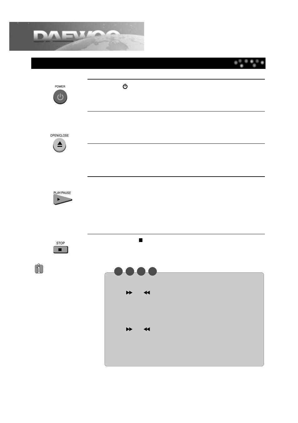 Playing the dvd video disc | Daewoo DDT-14H9 S User Manual | Page 24 / 44