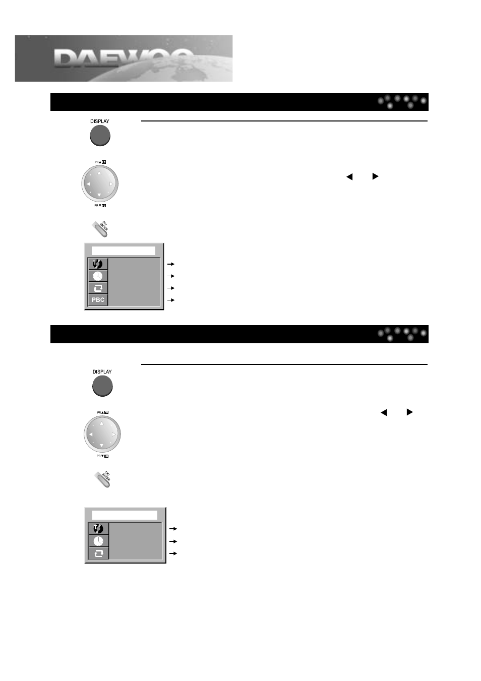 Confirming the current cd, mp3, jpeg disc mode, Confirming the current vcd disc mode | Daewoo DDT-14H9 S User Manual | Page 30 / 44