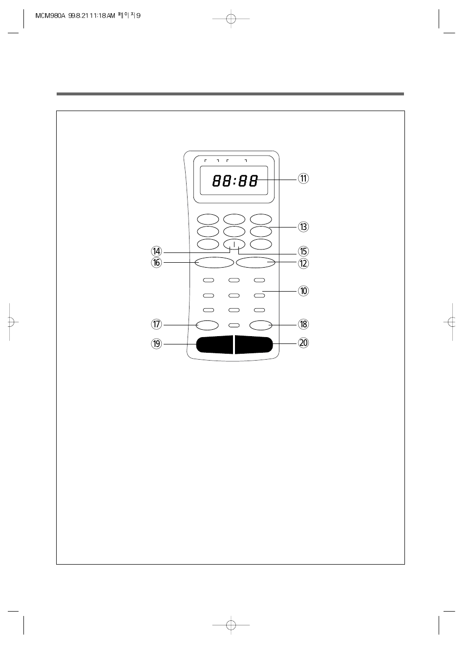 Keypad diagram | Daewoo MCM980A User Manual | Page 10 / 22