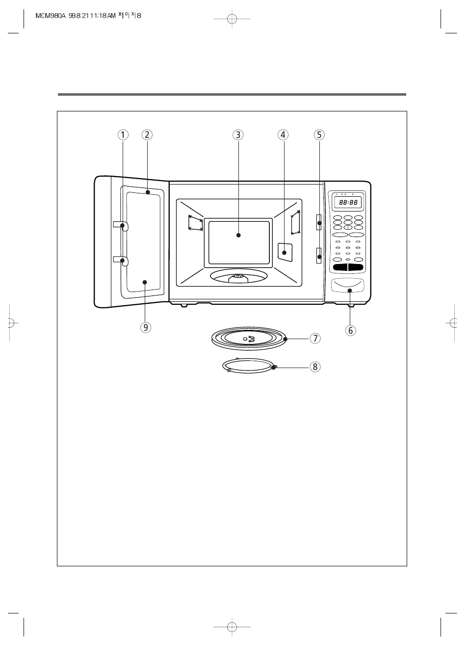 Features diagram | Daewoo MCM980A User Manual | Page 9 / 22