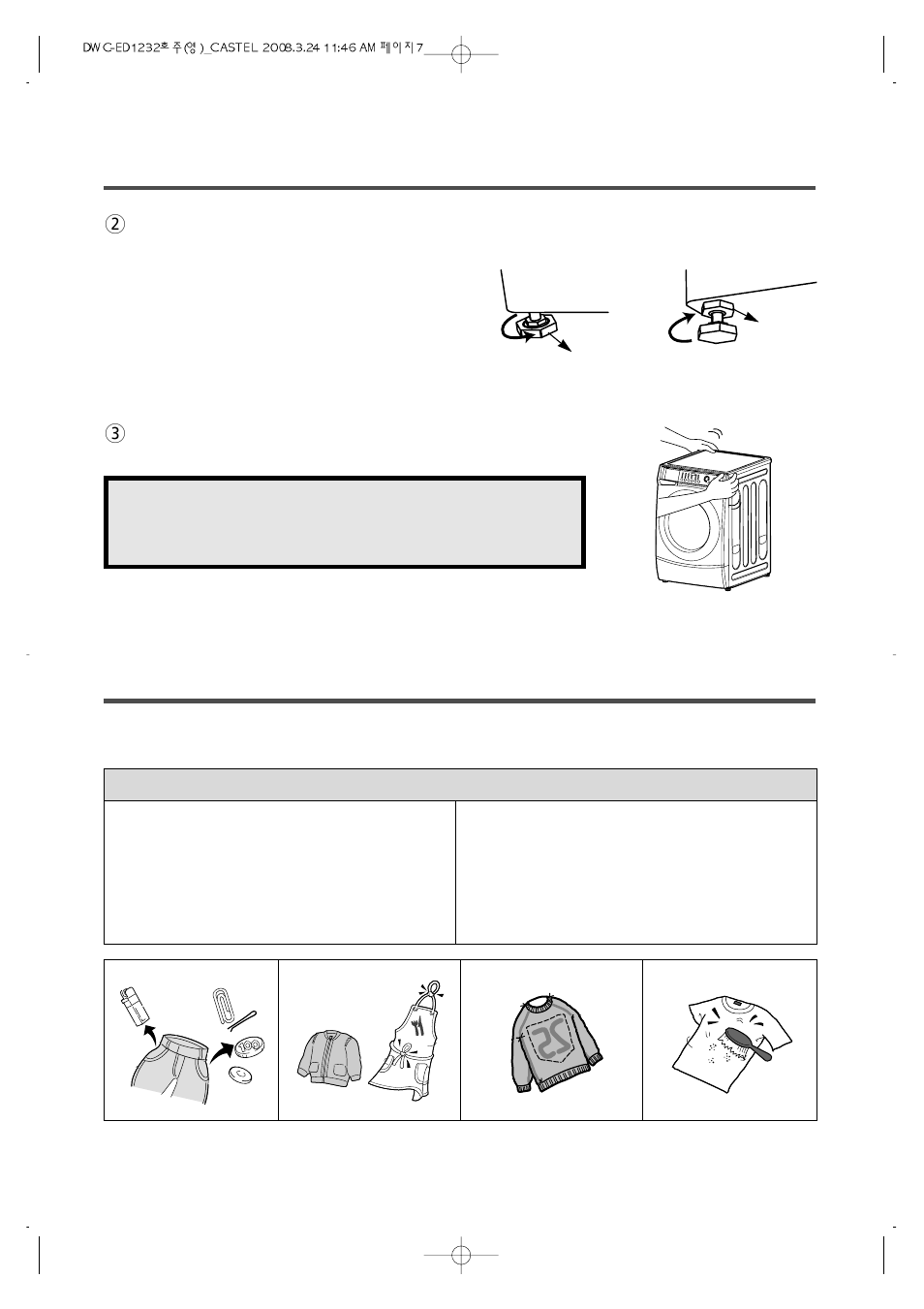 Operating your washer | Daewoo DWC-ED1232 User Manual | Page 7 / 30