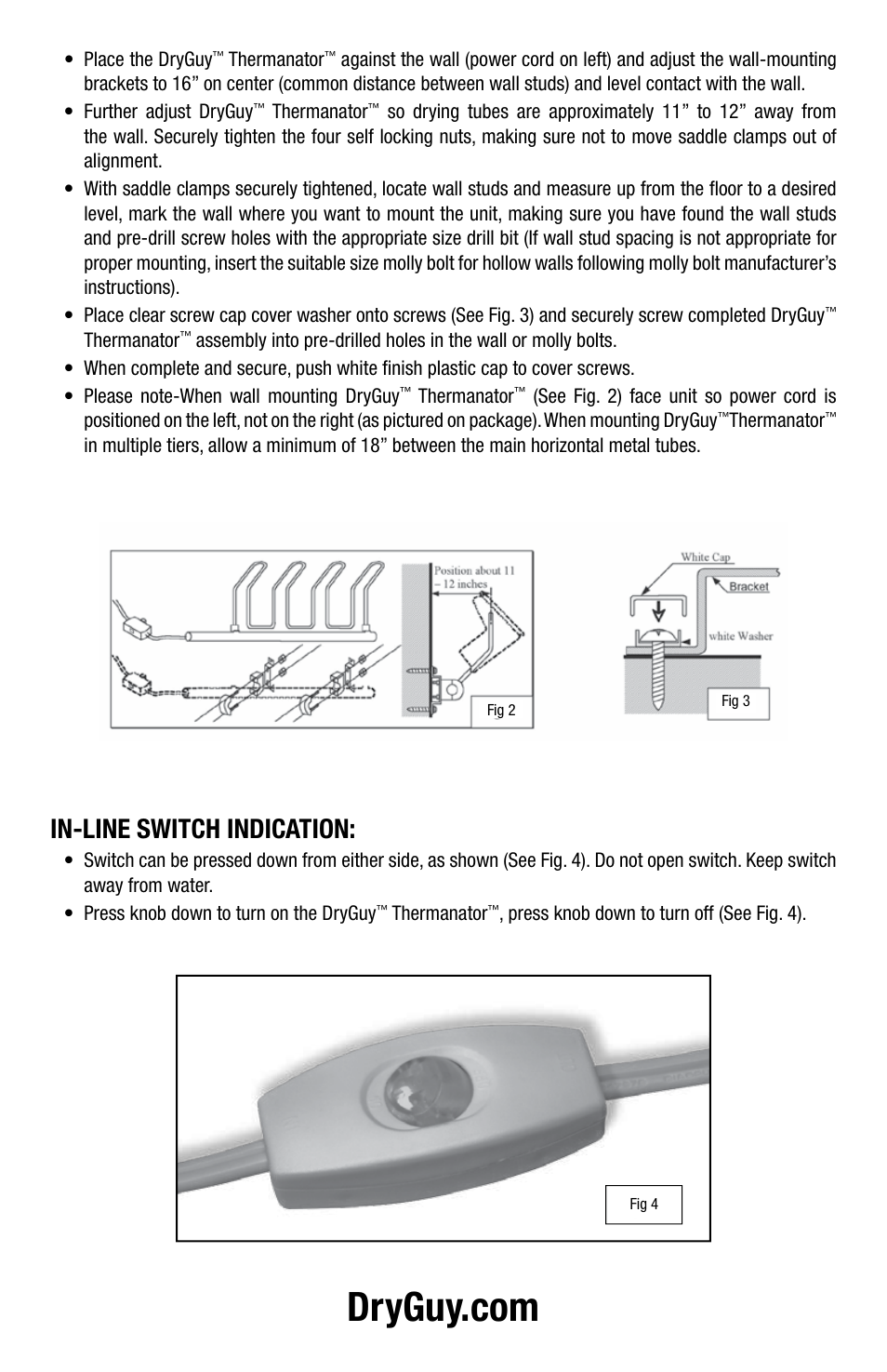 General safety rules, Save these instructions, Operating instructions | List of components, Assembly and mounting instructions, Warning! read and understand all instructions, Area of use, Electrical safety, Announcement, Helpful tips | DryGuy THERMANATOR DG2 User Manual | Page 6 / 8