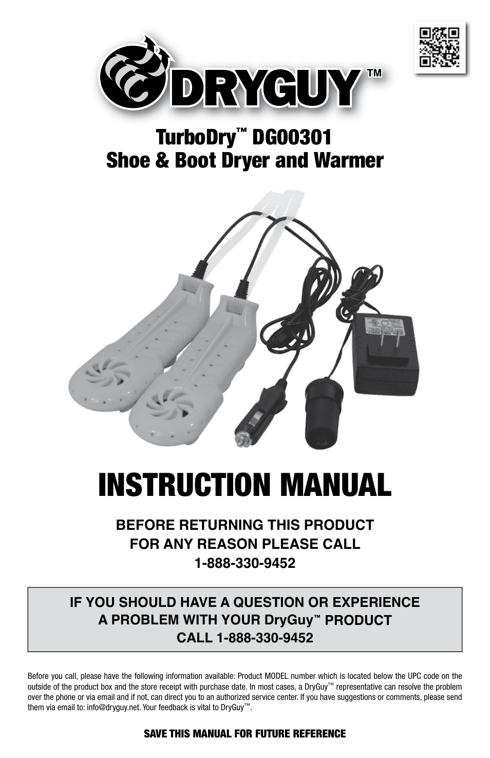 DryGuy DG00301 User Manual | 4 pages