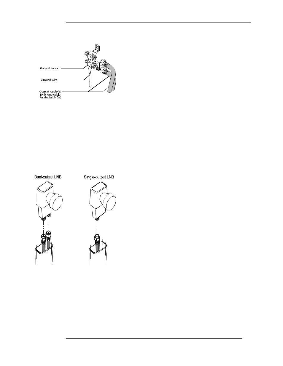 Connecting the coaxial cable to the lnb, Attaching the lnb to the lnb support arm, Installation procedure | DirecTV HIRD-B1 User Manual | Page 33 / 74