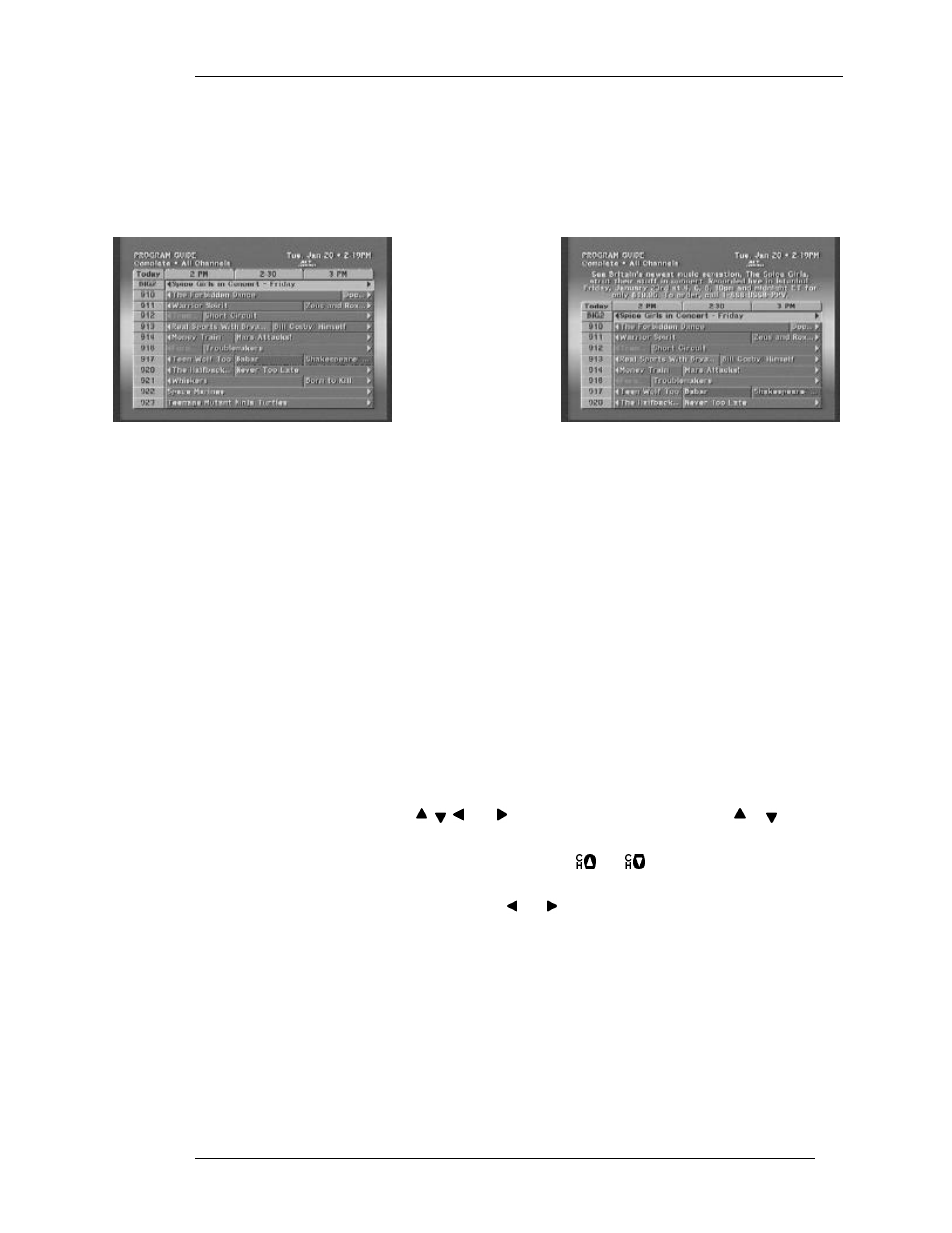 The program guide (sm. cell) | DirecTV HIRD-B1 User Manual | Page 45 / 74