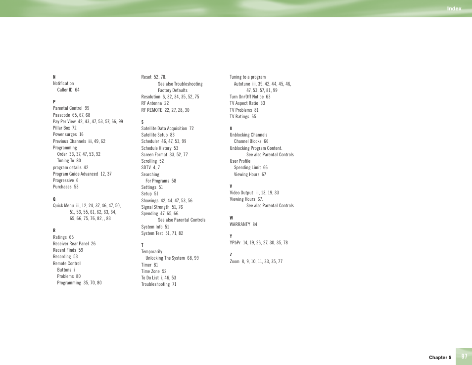 DirecTV H10 User Manual | Page 101 / 104