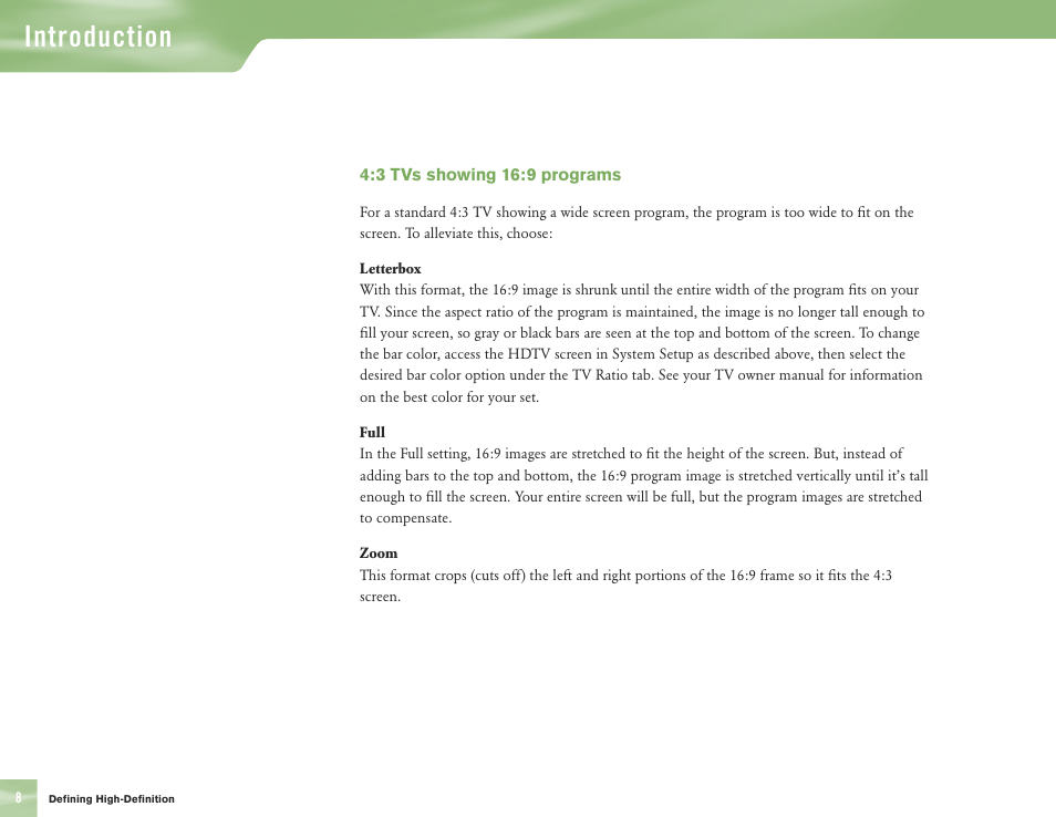 Introduction | DirecTV H10 User Manual | Page 12 / 104