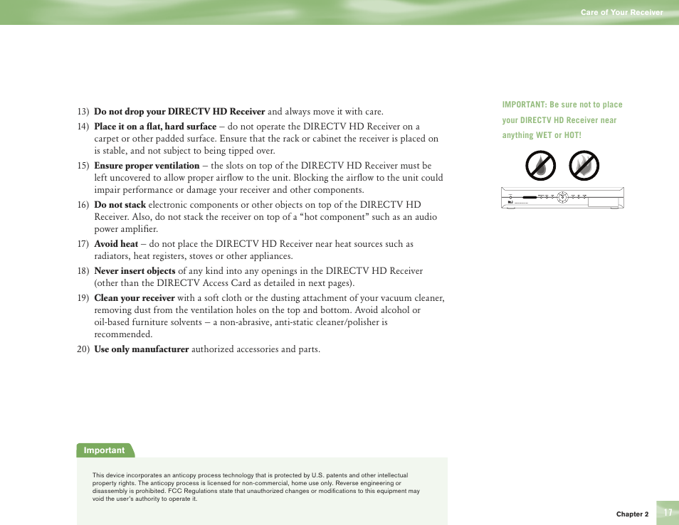 DirecTV H10 User Manual | Page 21 / 104