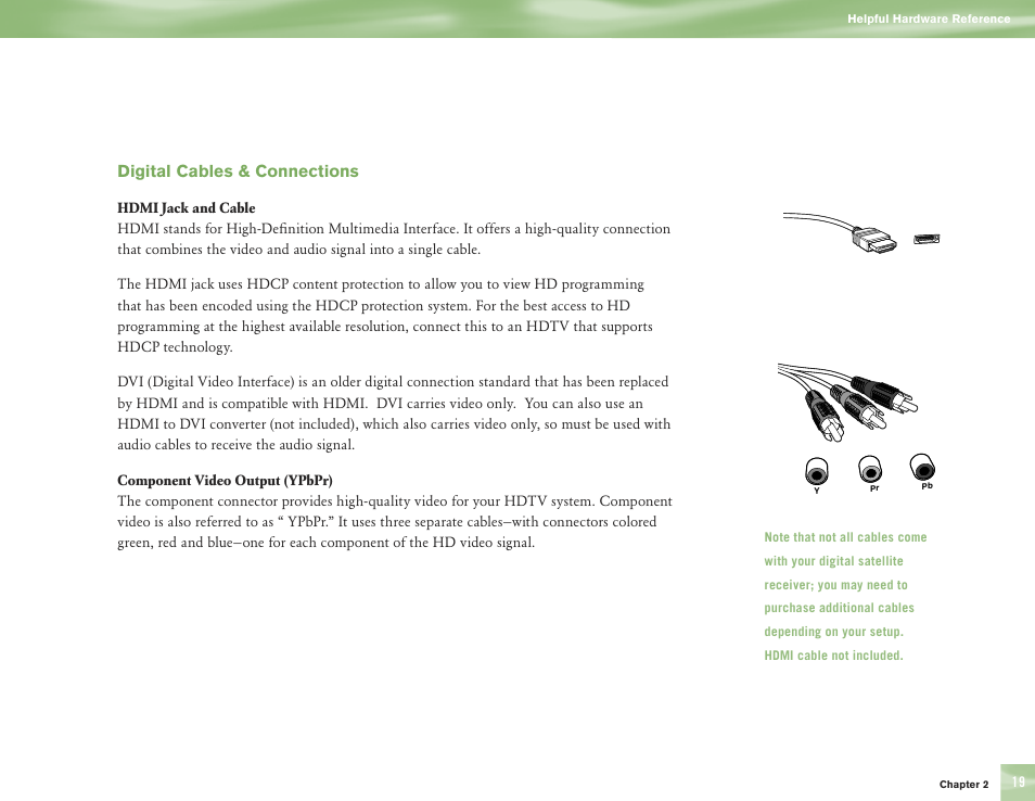 Digital cables & connections | DirecTV H10 User Manual | Page 23 / 104